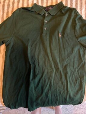 Ralph Lauren Green Short-Sleeve Polo with Embroidered Pony